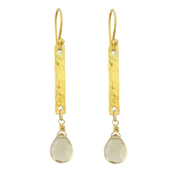 As seen on Mariah Carey's A Christmas Melody - Gold Vermeil Earrings with Gemstone, #6756-yg