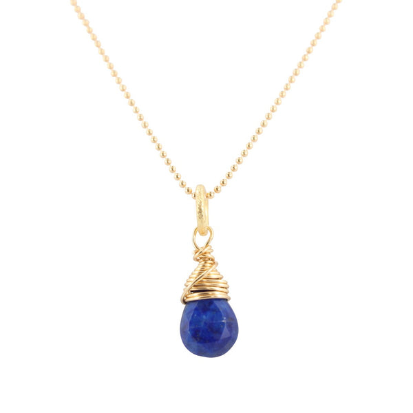 Lapis Lazuli Necklace on Gold Chain, #6826-yg