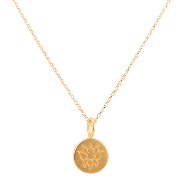 gold lotus necklace