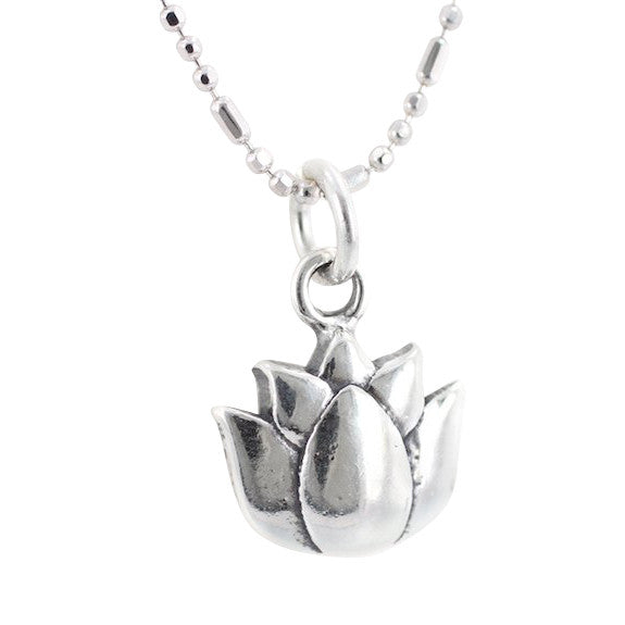 Lotus Necklace in Sterling Silver, #7230-ss