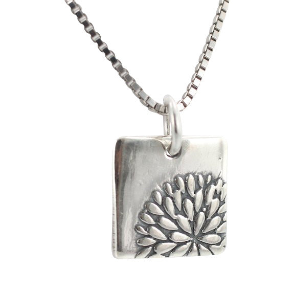 Small Flower Necklace in Sterling Silver, #7232-ss