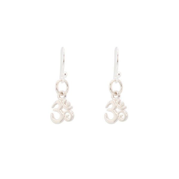 Petite Aum / Om Earrings in Sterling Silver, #6913S