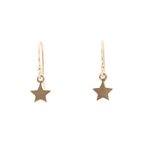 Tiny Star Dangle Earrings in Bronze, #6435-brz