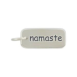 Namaste Word Charm in Sterling Silver, #8360-ss