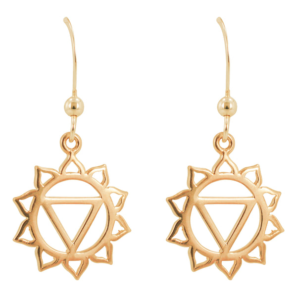 Gold Chakra Earrings, #6289-yg