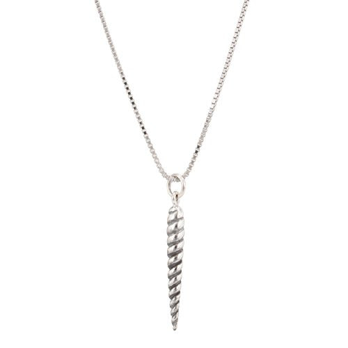 Unicorn Horn Necklace in Sterling Silver, #6309-ss