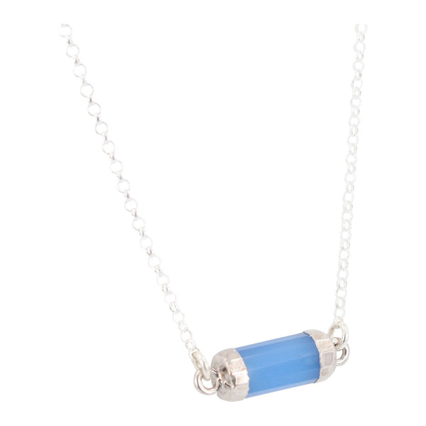 Petite Gemstone Bar Necklace in Gold or Silver, #6339