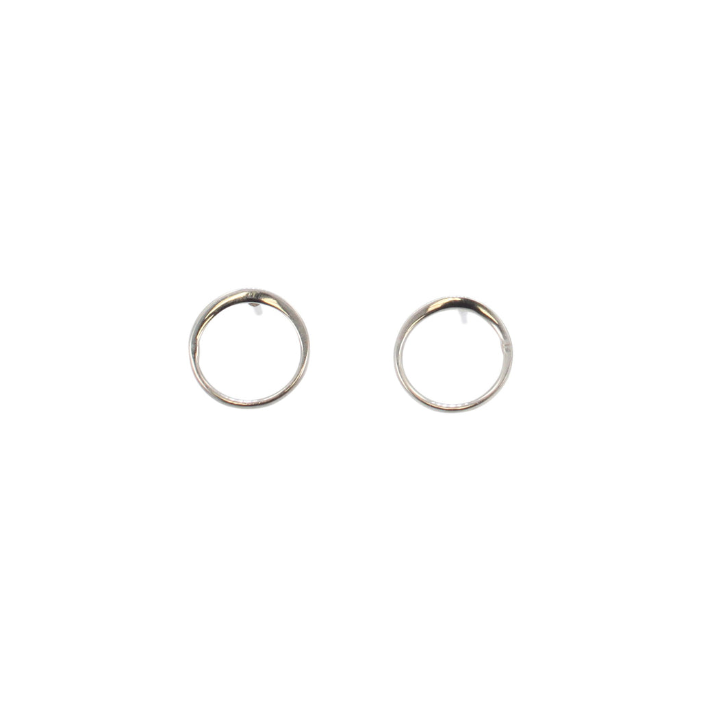 Open Circle Design Earrings in Sterling Silver, #6266-ss