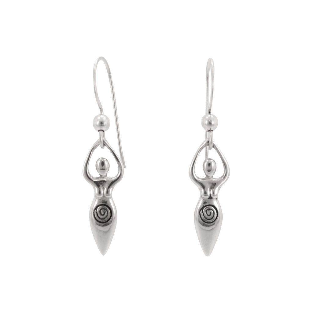 Fertility Lunar Goddess Earrings in Bronze or Silver, #6576