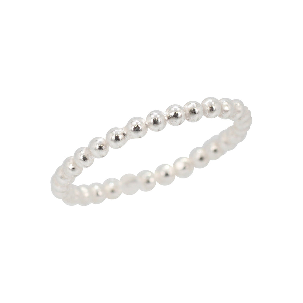 Beaded Stack Ring in Sterling Silver, 6346-ss
