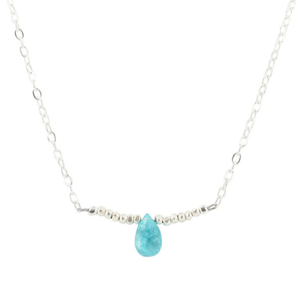 'Inspire Me' Apatite Briolette Necklace in Sterling Silver, #6805-ss