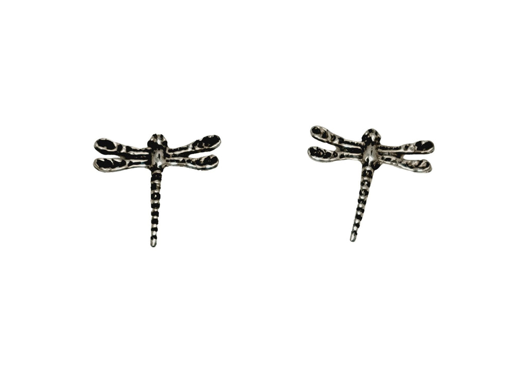 Tiny Dragonfly Stud Sterling Silver Earrings